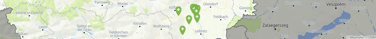 Kartenansicht für Apotheken-Notdienste in der Nähe von Sankt Stefan ob Stainz (Deutschlandsberg, Steiermark)